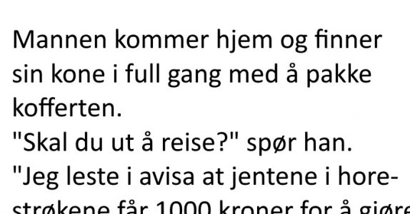 Kona flytter fra mannen for å tjene penger. Det han gjør da? Jeg ler så tårene triller!