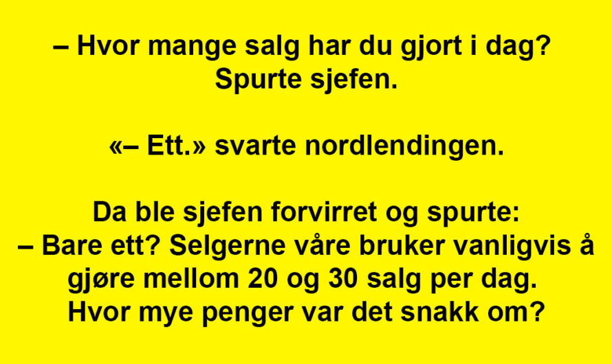 Nordlendingen fikk seg jobb i Oslo. Men når dagen var ferdig, fikk sjefen SJOKK!