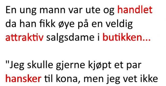 Han skulle handle gave til kona, men trengte hjelp. Løsningen? Jeg ler så tårene triller!