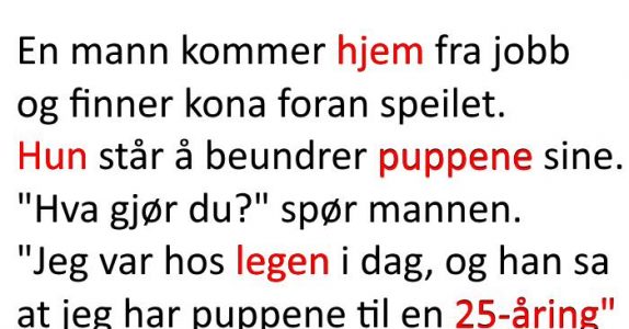 Han prøver å være morsom, men svaret han får fra kona? Jeg ler så tårene triller!