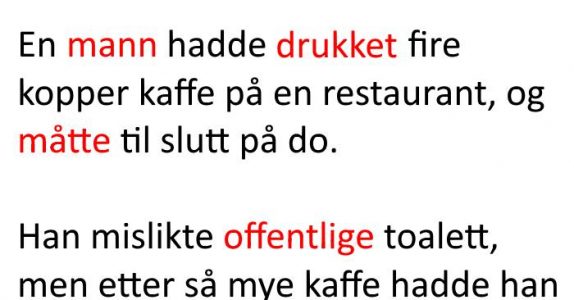 Han møter en fremmed mann på et offentlig toalett. Samtalen de har? Jeg ler meg ihjel!