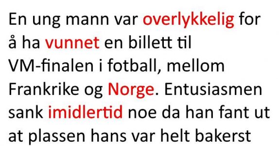 Han lurer på hvordan en så bra plass på stadion kan være ledig. Forklaringen? Jeg ler meg ihjel!