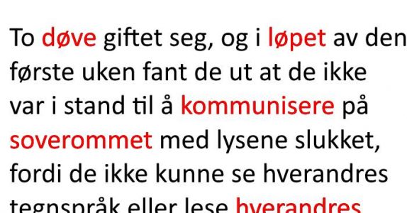 Det døve ektepar har problemer på soverommet. Løsningen? Jeg ler så tårene triller!