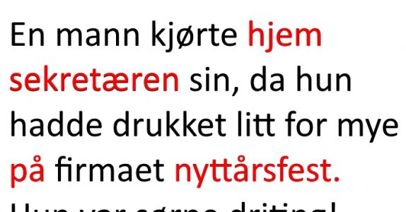 Han finner en damesko under passasjersetet i bilen. Det han gjør da? Jeg ler så jeg rister!