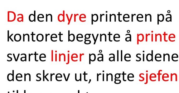 Han ringte leverandøren da det oppsto et problem med printeren. Svaret han fikk? Jeg ler meg ihjel!