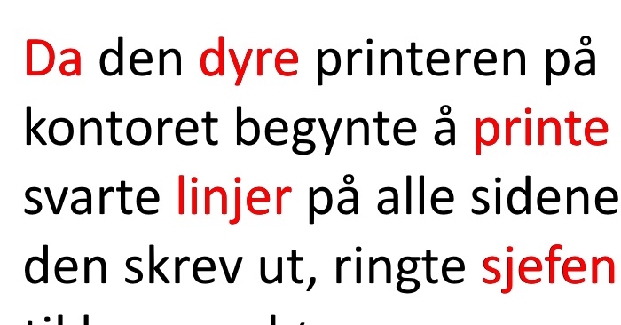 Han ringte leverandøren da det oppsto et problem med printeren. Svaret han fikk? Jeg ler meg ihjel!