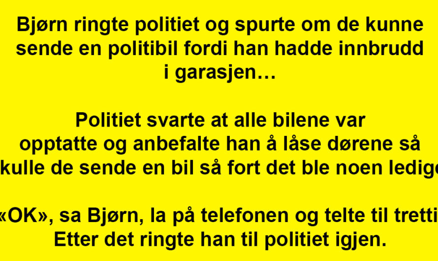 Han oppdaget et innbrudd, og ringte politiet. Resultatet? Jeg ler så jeg rister!