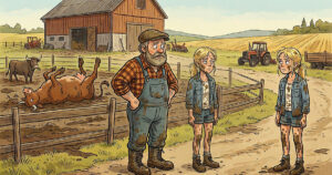 De to blondinene fikk jobb på bondegården. Hvordan det gikk? Jeg ler så jeg griner!