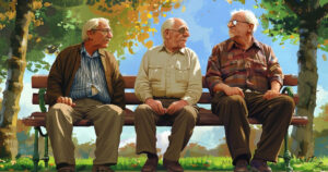 3 gamle menn satt og klaget til hverandre. Men det 90-åringen sa? Jeg ler så tårene triller!