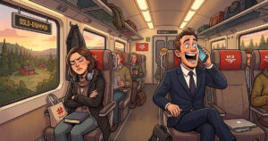 Mannen i nabosetet pratet høyt i telefonen. Løsningen? Jeg ler så tårene triller!