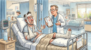 Legen spurte hva som hadde skjedd. Svaret får meg til å le så tårene triller!