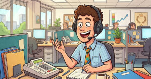 Telefonselgeren ringte i lunsjpausen. Svaret? Jeg ler så tårene triller!