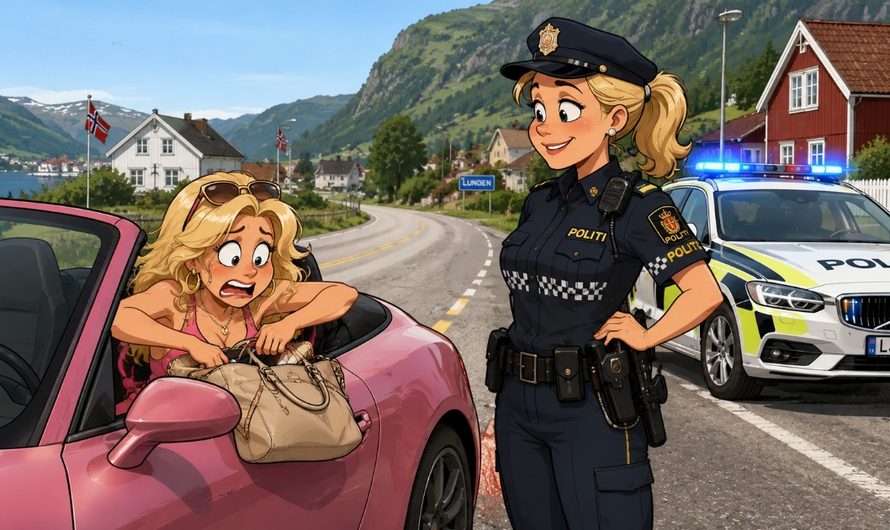 Blondinnen ble stoppet i fartskontroll. Det som skjedde? Jeg ler så tårene triller!