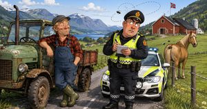 Bonden ble stoppet av lensmannen. Det som skjedde? Jeg ler så tårene triller!