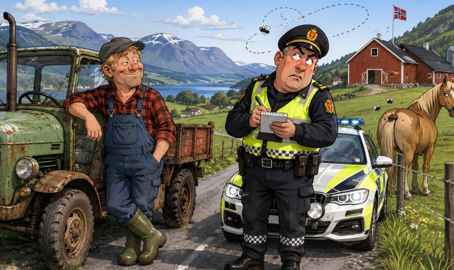 Bonden ble stoppet av lensmannen. Det som skjedde? Jeg ler så tårene triller!